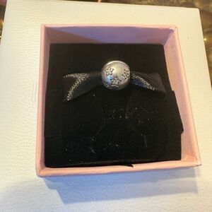 Authentic Pandora Silver 925 cosmic  stars clip  with Star Accents clear cz s